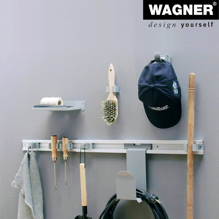 WAGNER - hooks4tools - Gerätehalter SCHLAUCH/KABEL - 127 x 103 x 245 mm, Stahl beschichtet Ral 9006,