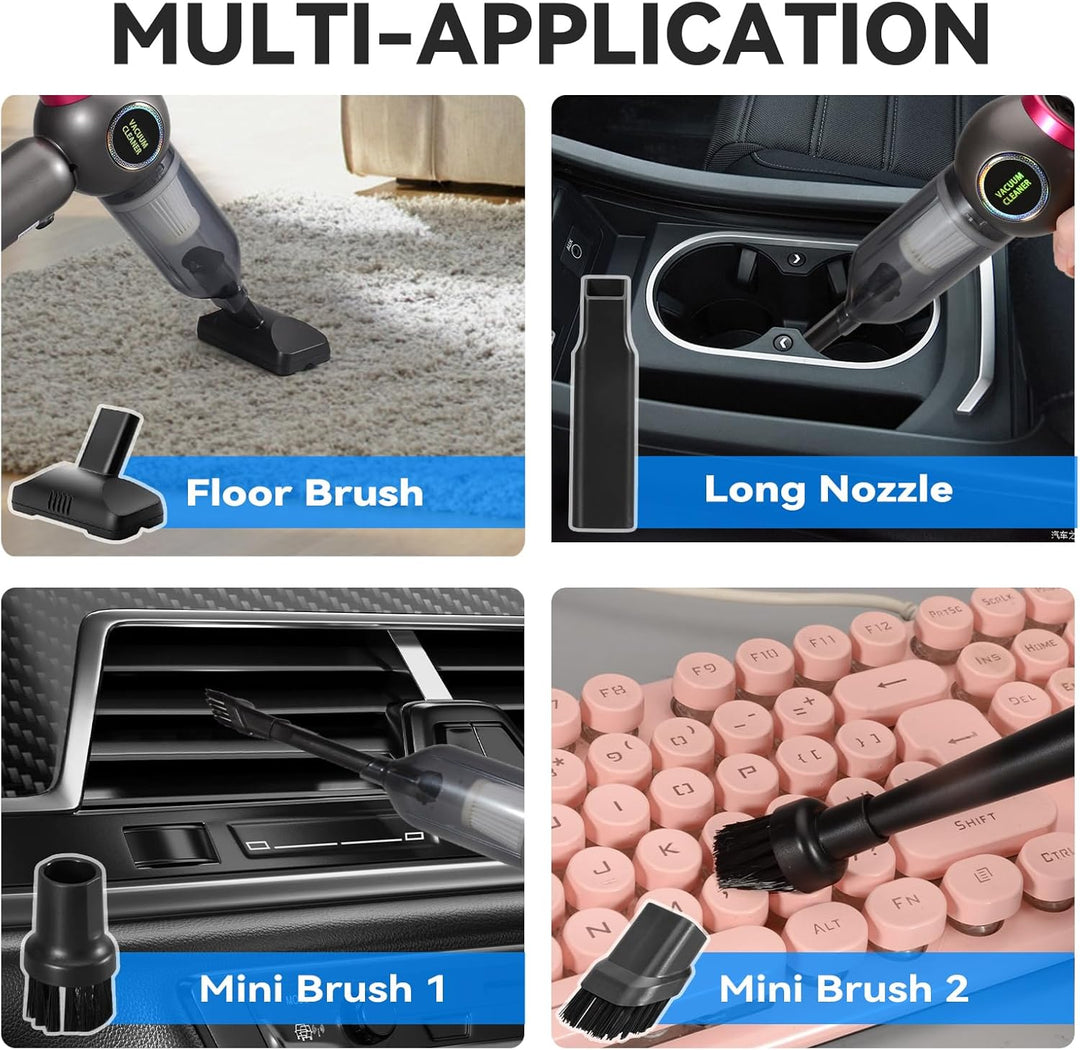 Handstaubsauger, 22000Pa Handstaubsauger Akku, Autostaubsauger mit Bürstenloser Motor, Auto Kabellos