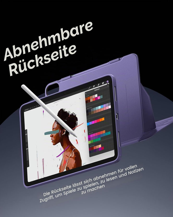 ESR für iPad Air 13 Zoll M4/M3/M2 Hülle (2026/2025/2024), drehbare Hülle mit Abnehmbarer Magnetabdec