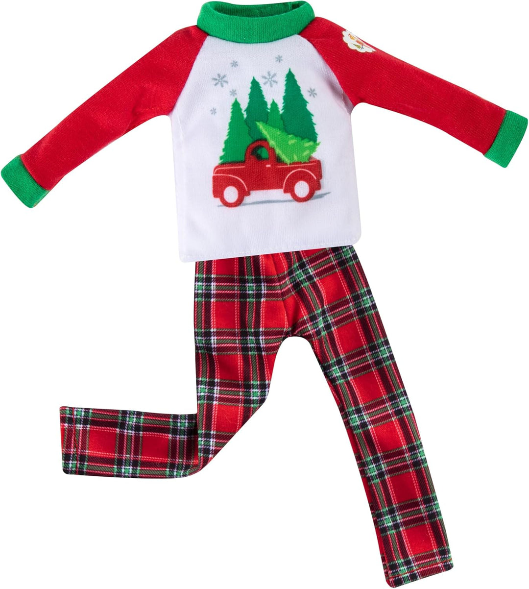 The Elf on the Shelf Claus Couture® Weihnachtsbaum Pyjama | Oberteil mit Weihnachtsbaum-Motiv & Kari