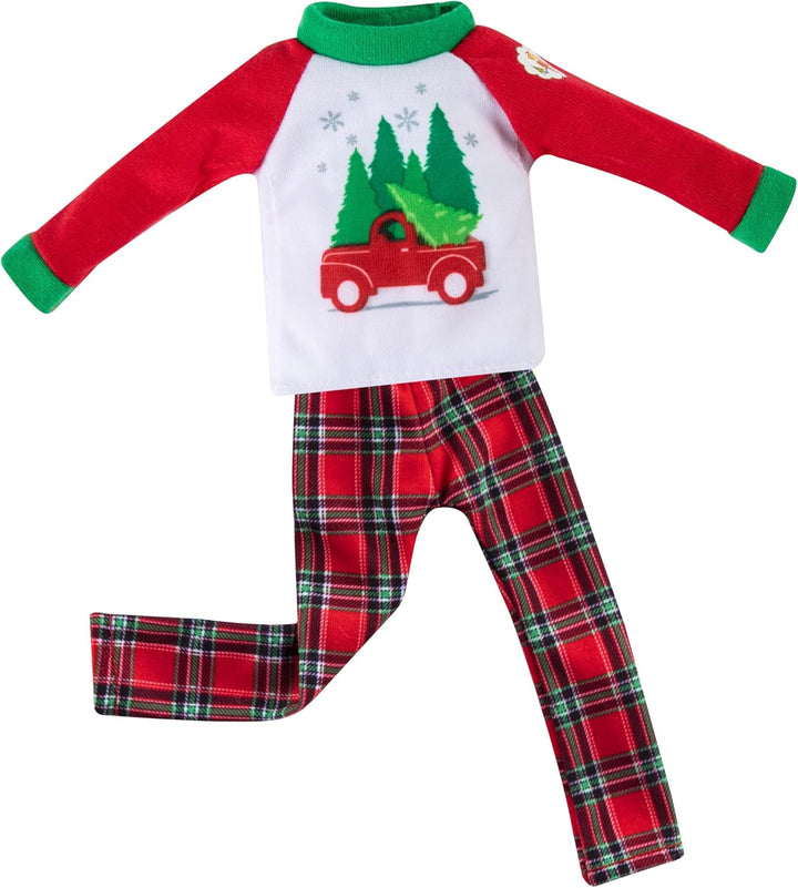 The Elf on the Shelf Claus Couture® Weihnachtsbaum Pyjama | Oberteil mit Weihnachtsbaum-Motiv & Kari