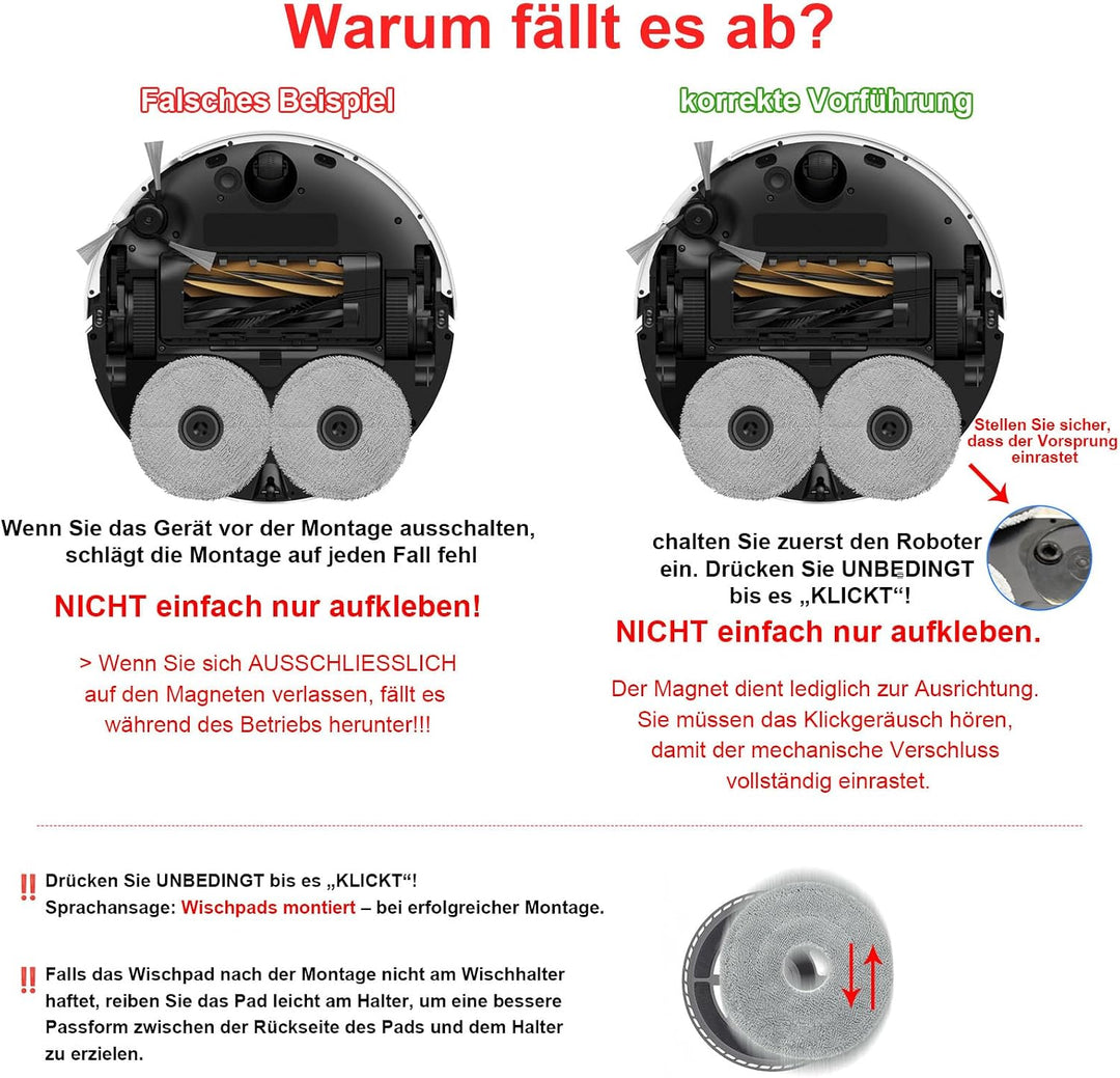 Wischtuchhalter passend für Dreame X50 Ultra Complete, X50 Master, L40s Pro Ultra, L50 Pro Ultra Rob