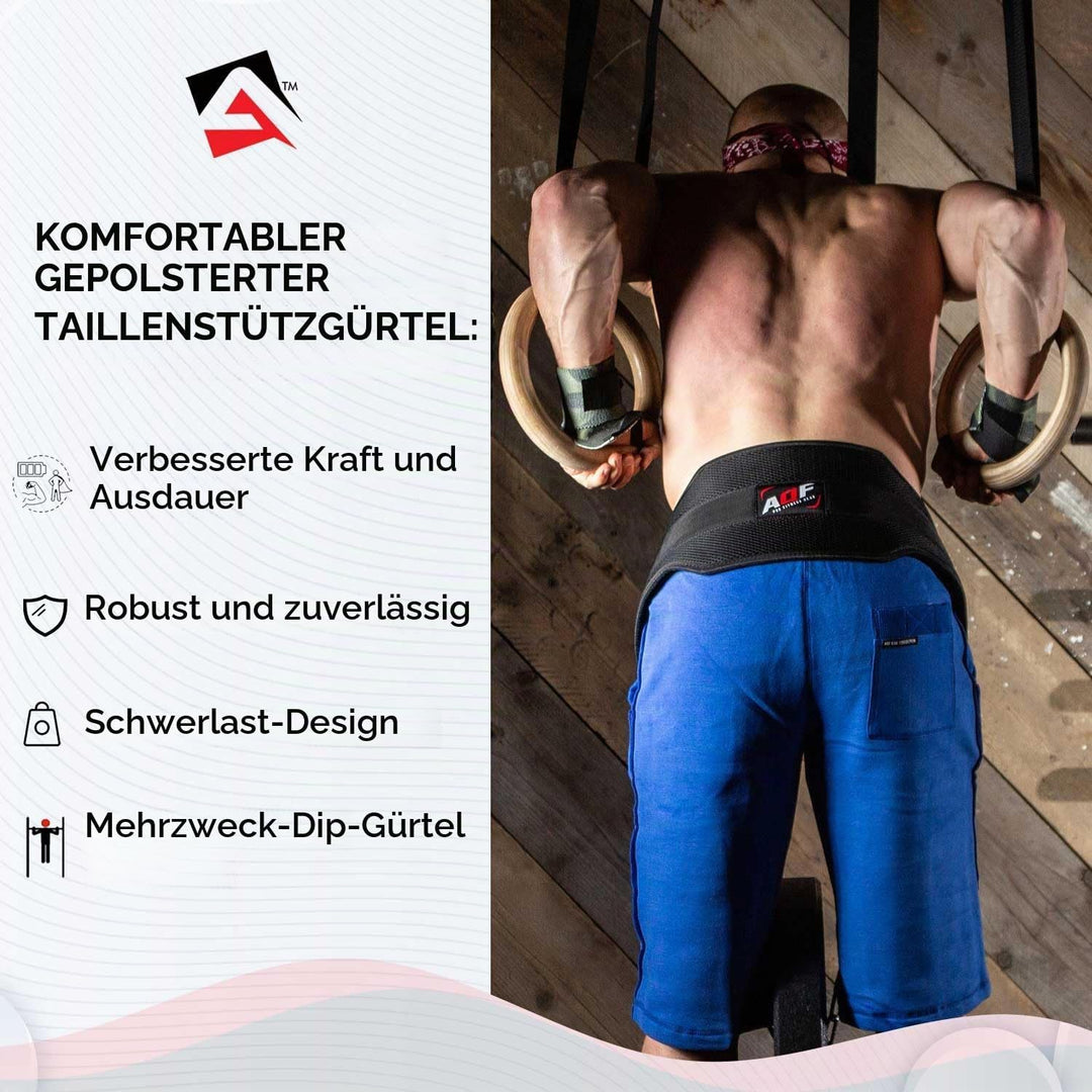 AQF Dip Gürtel Mit Stahlkette, Neopren Fitness Gewichthebergürtel, Gewichtsgürtel, Bodybuilding Dip