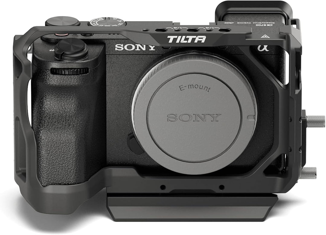 Tilta A6700 Cage, Kamerakäfig Kompatibel mit Sony a6700 mit Arca Grundplatte und HDMI Kabelklemme -