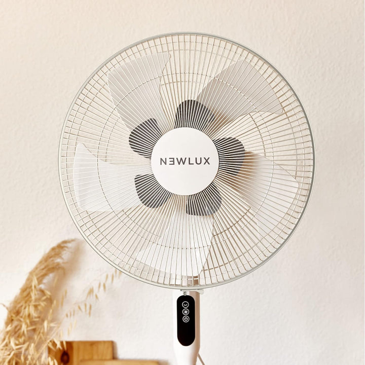 Newlux - Standventilator mit Fernbedienung, 3-in-1 W1050 Smart 10 Flügel, Ø 40 cm, 3 Vel und Timer 1
