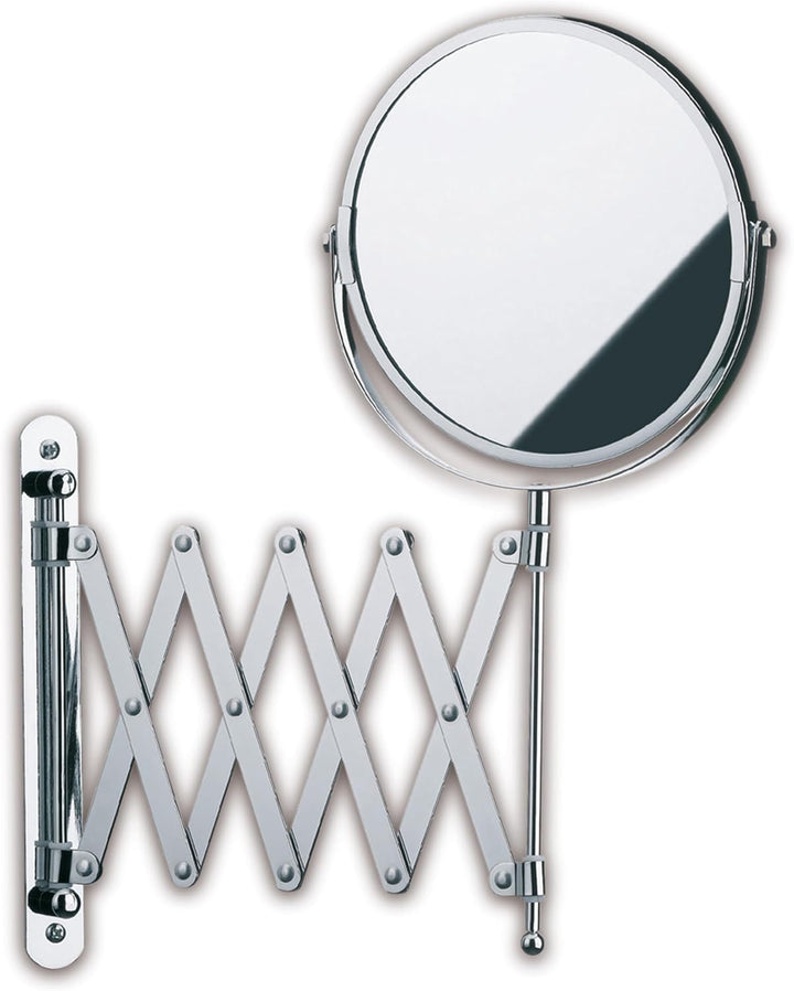 kela Wandspiegel Avita, Ø 18,5 cm, Metall, silber glänzend, ausziehbar, 1-/5-fach Vergrösserung, 208