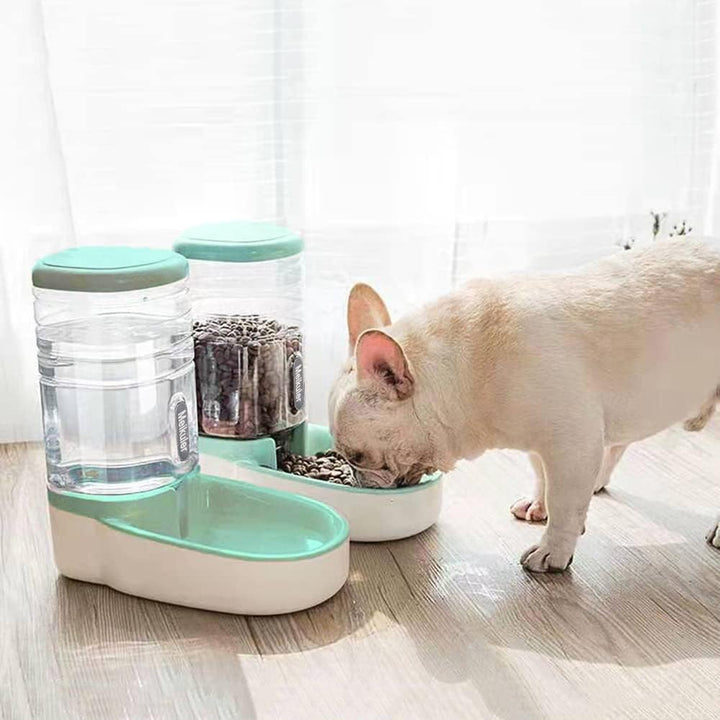 Automatischer Futterspender 3.8L mit Schaufel,Wasserspender 3.8L Feeder Futterautomat Trockenfutter
