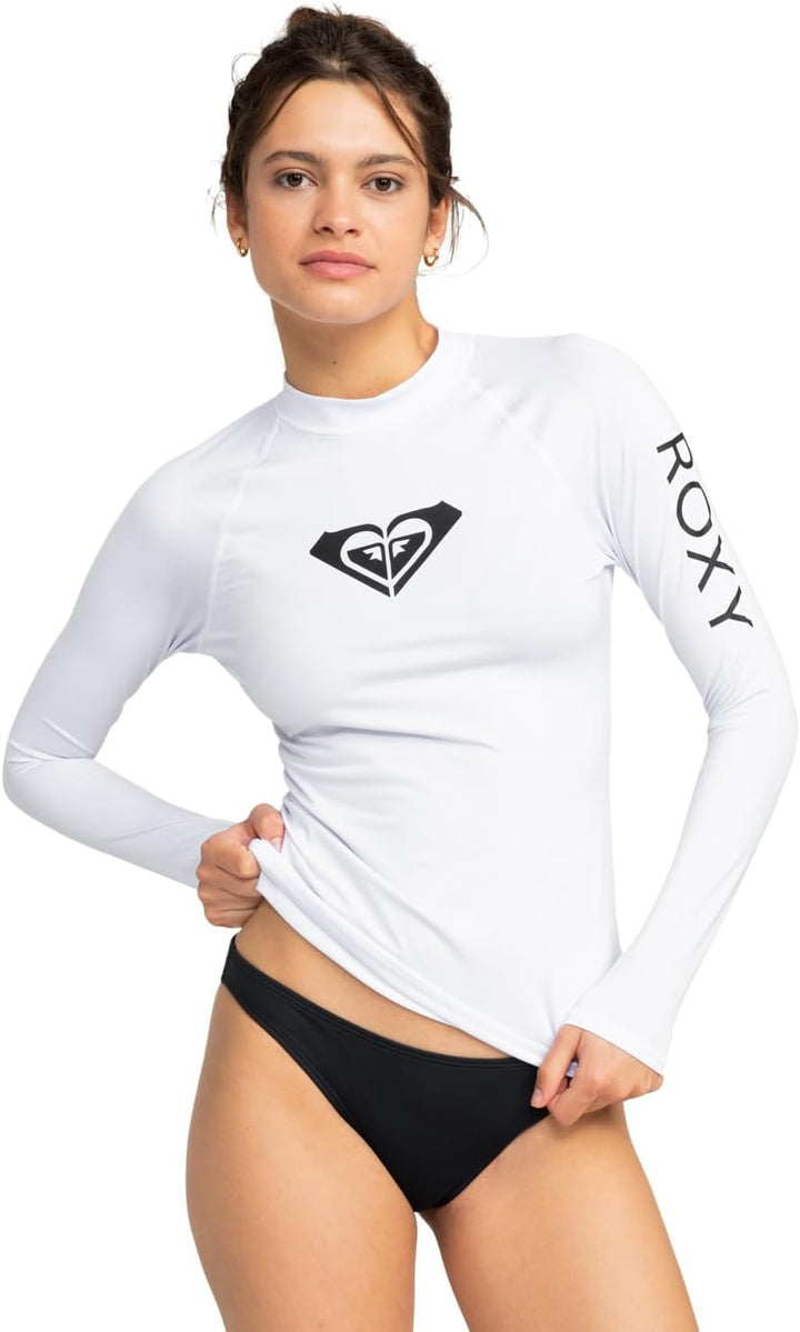 Roxy Damen Whole Hearted Rash-Guard-Shirt (1er Pack) S Bright White, S Bright White