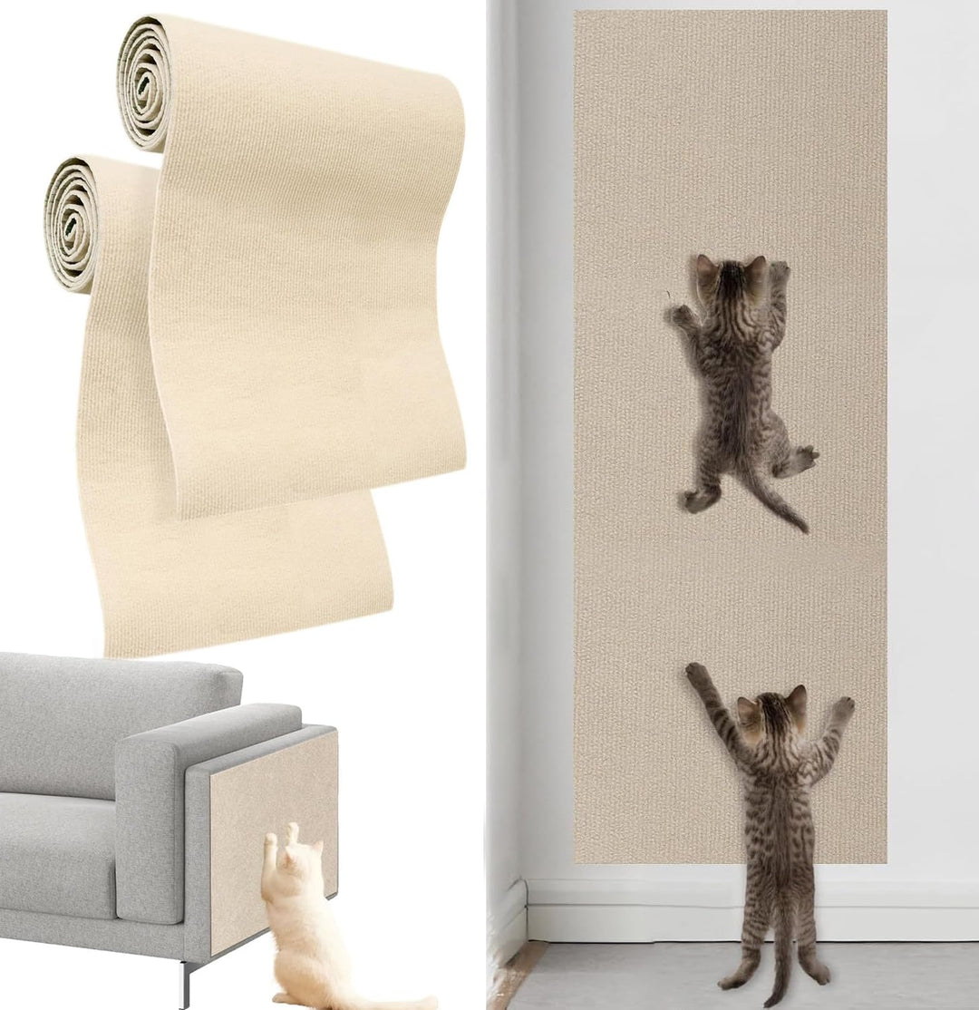 2 Stück Kratzmatte für Katzen, 200cmX40cm Selbstklebend Kratzmatte Katze, DIY Kratzbrett für Katze B