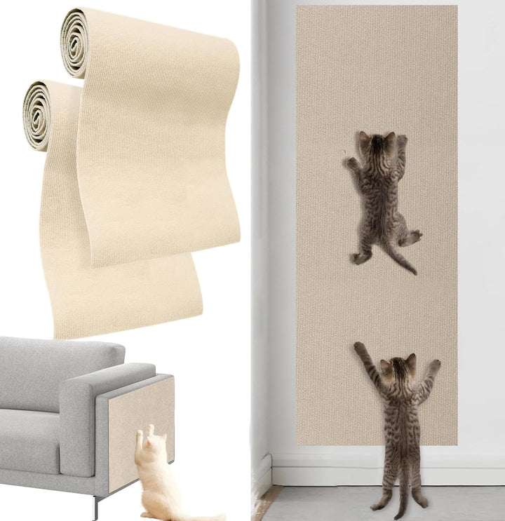 2 Stück Kratzmatte für Katzen, 200cmX40cm Selbstklebend Kratzmatte Katze, DIY Kratzbrett für Katze B