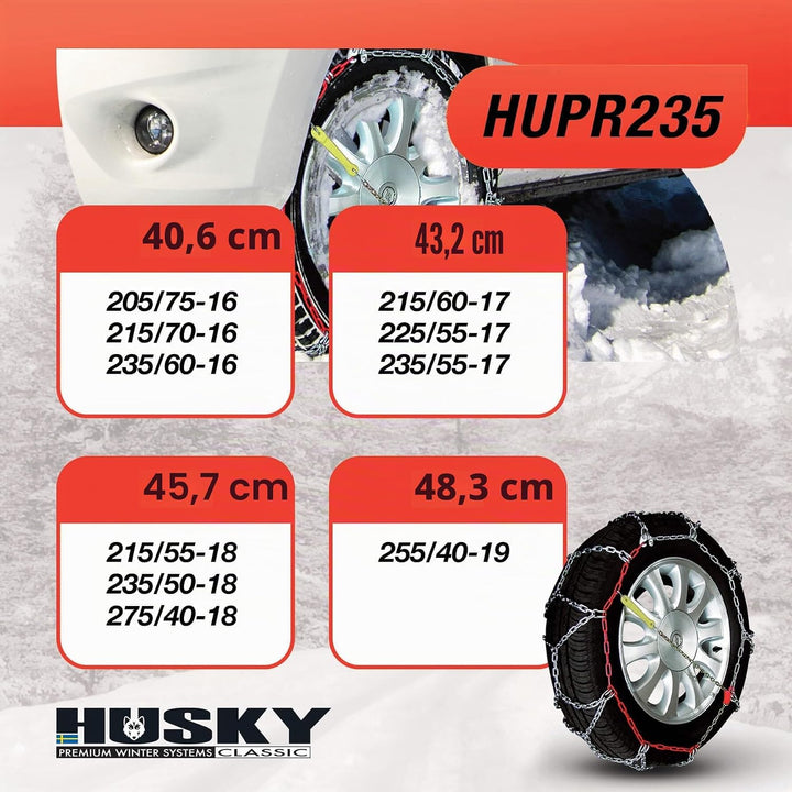 SUMEX HUPR235 4WD Husky Professional Schneeketten 16 mm, HUPR235