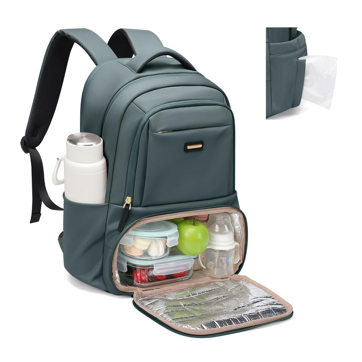 GOLF SUPAGS Lunch Rucksack Damen, 16 Zoll Laptop Rucksack Schulrucksack mit Lsoliertes Kühltasche fü