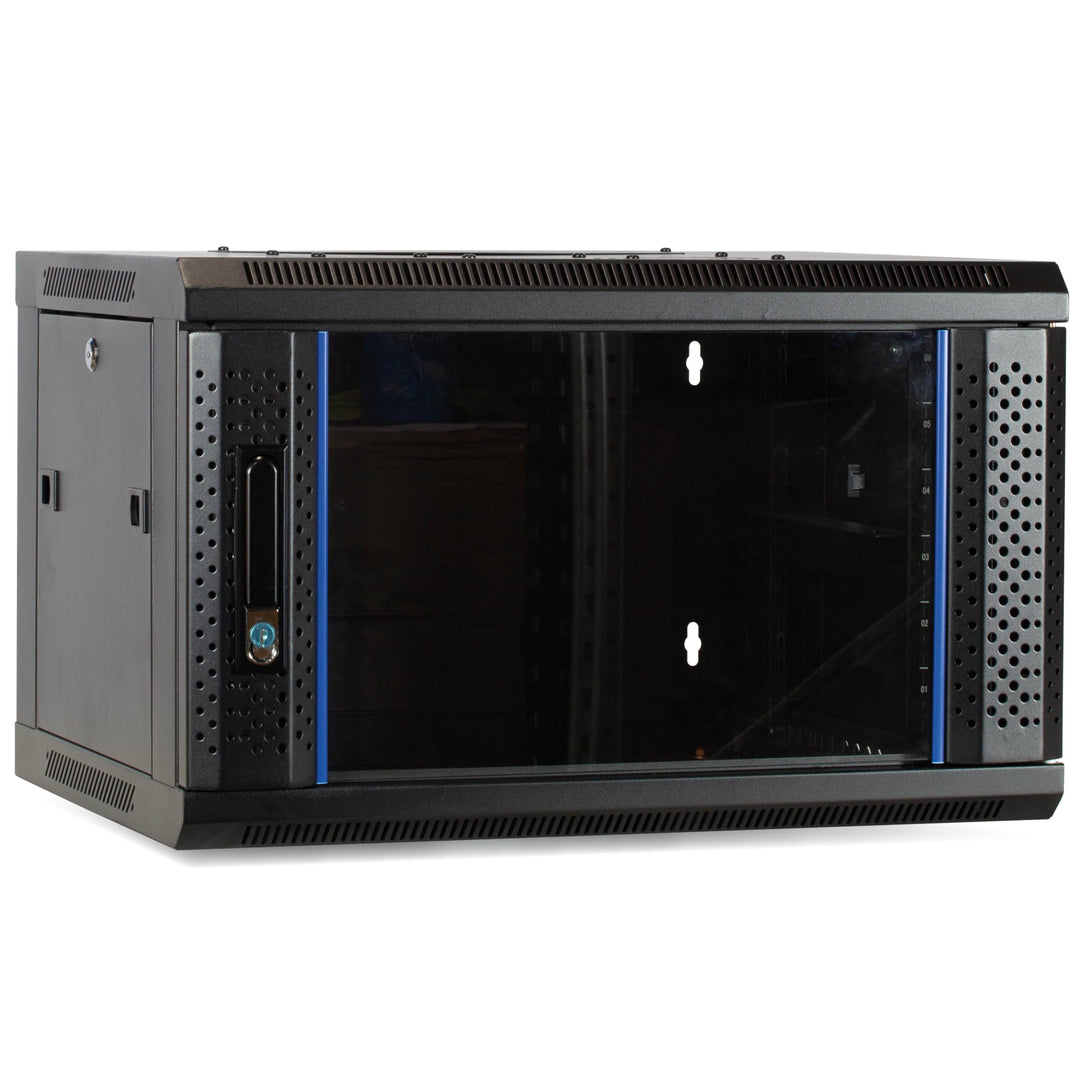 DSIT 4HE Netzwerkschrank (Serverschrank) 19 Zoll Wandmontage - mit Glastür (BxTxH) 600 x 450 x 280mm
