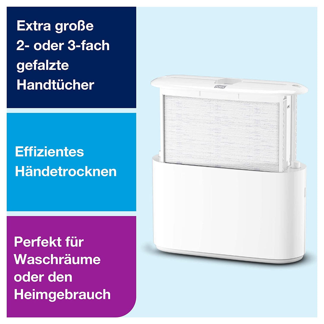 Tork Xpress Tischspender für Multifold Papierhandtücher - Weiss, 552200, H2 + Tork Xpress weiche Mul