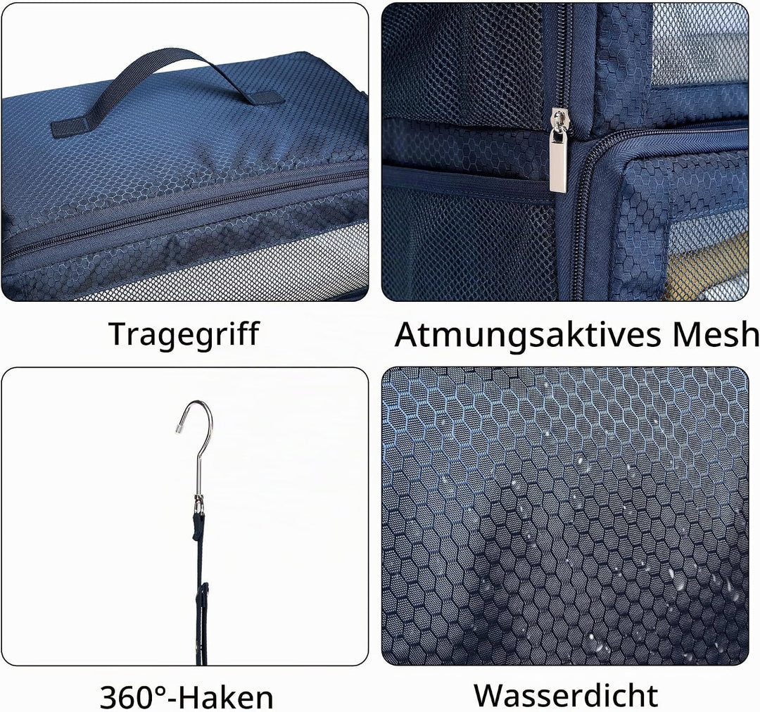 Koffer-Organizer, Reisetaschen-Organizer für Gepäck, Kompressions-hängende Packwürfel für Reisen, Ha