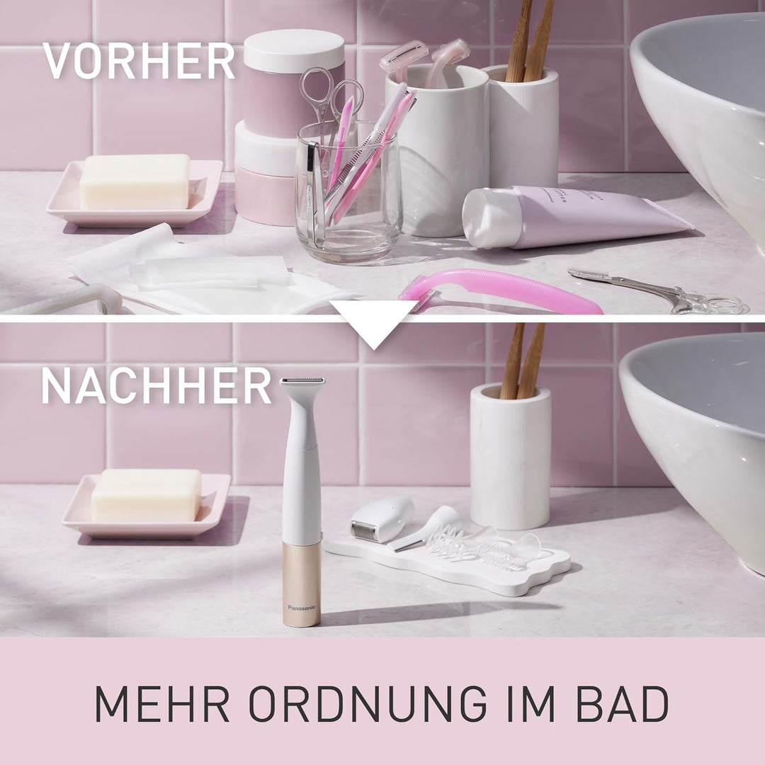 Panasonic ES-WM31 5-in-1 Multi-Trimmer Körper & Bikinizone, Haarentferner für Damen, Damenrasierer,