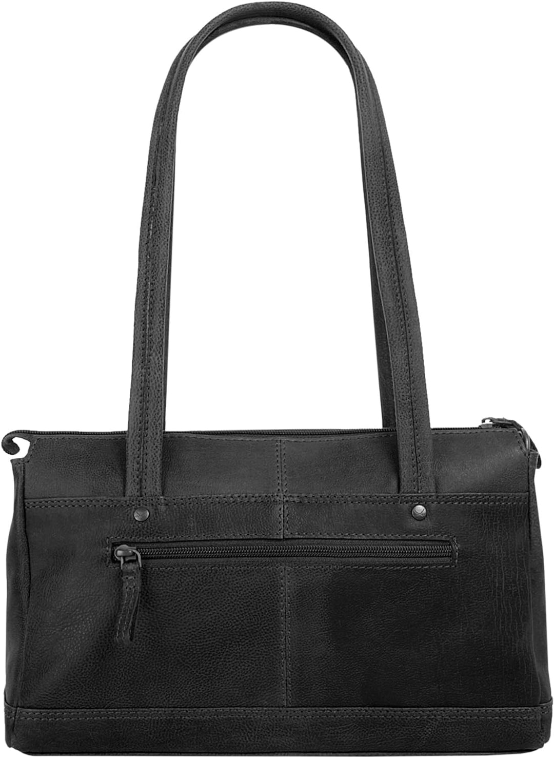 Sansibar Umhängetasche echt Leder Herren, Damen - 019708 Schwarz, Schwarz
