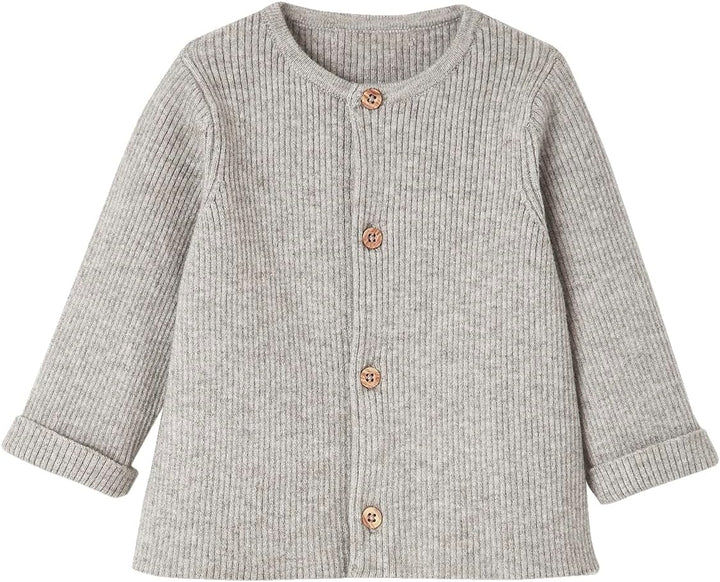 Vertbaudet Baby-Set: Jäckchen & Hose, Strick hellgrau meliert 71 71 hellgrau meliert, 71 hellgrau me