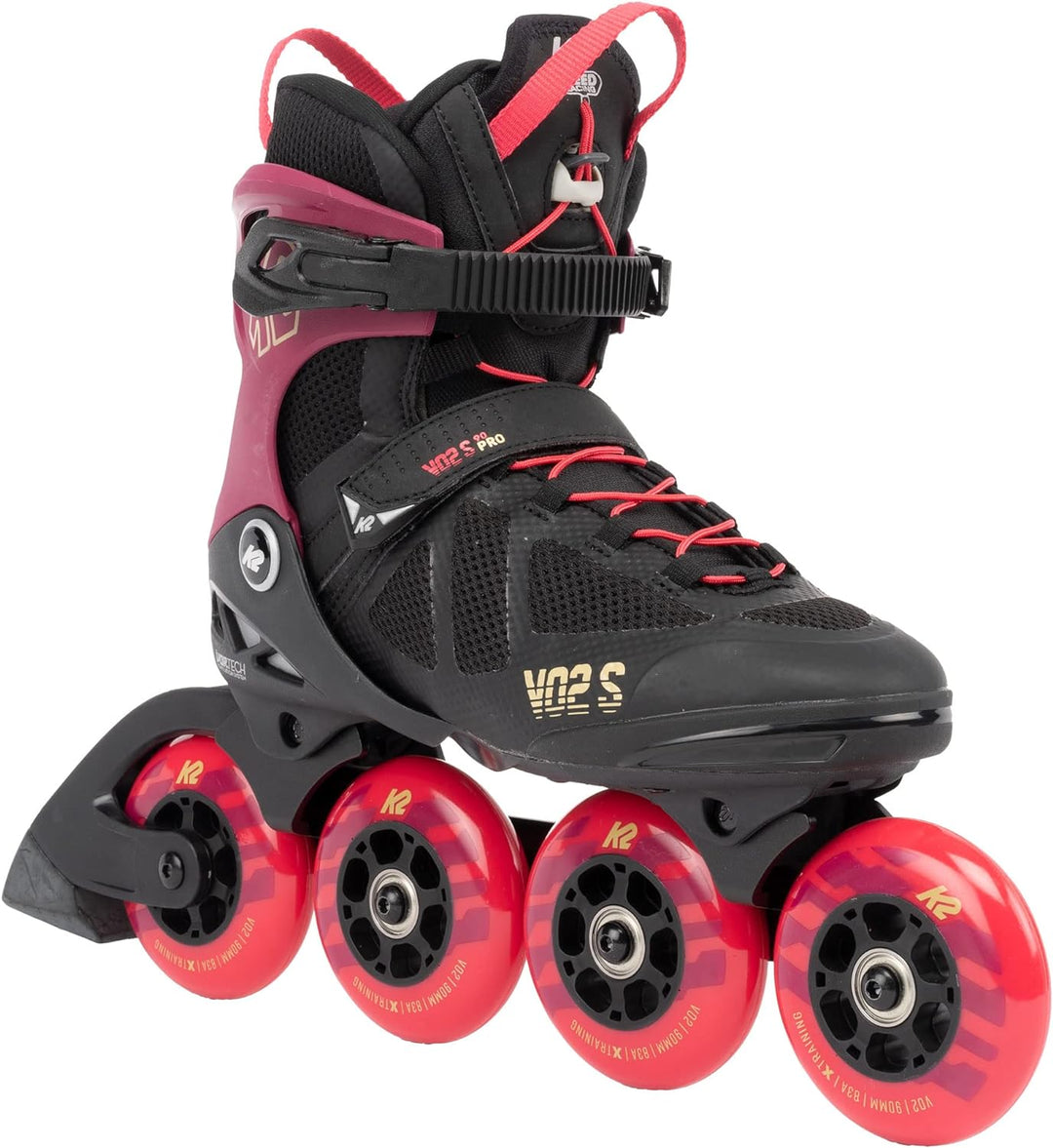 K2 Skates Unisex Inline Skates VO2 S 90 SHORT CUFF, burgandy - pink, 30G0247 EU: 40 (UK: 6.5 / US: 9