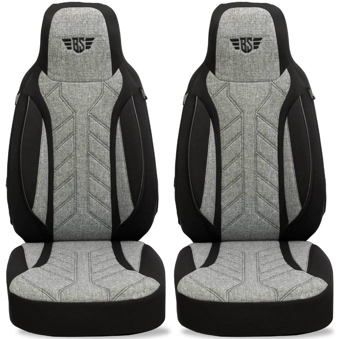 BREMER SITZBEZÜGE Wohnmobil Schonbezüge für FIAT Ducato Jumper Boxer PLKT201 PLKT201 - Schwarz/Grau,