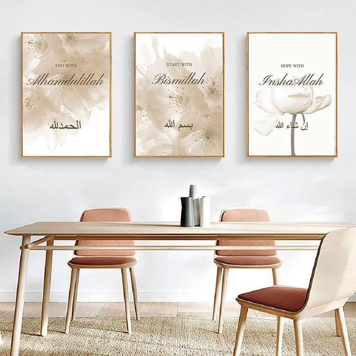 Islamische Wandbilder, Arabische Kalligraphie Islamische Poster Leinwand Drucke Wohnzimmer bilder Mo