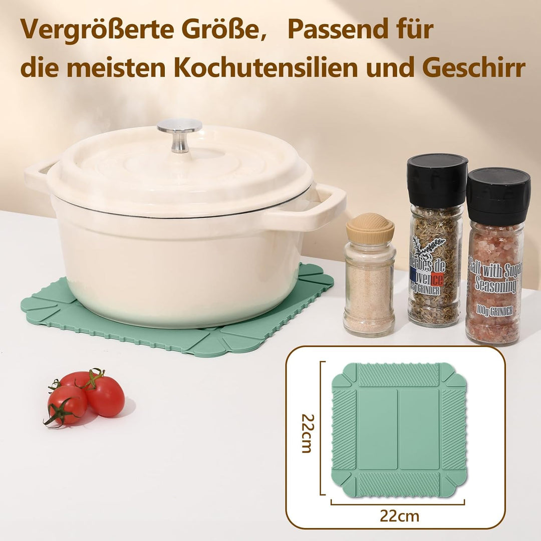 Magnetische Silikon Topfuntersetzer, 3er Set Klappbarer Hitzebeständig Untersetzer (240°C), Magnetis