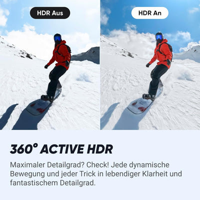 Insta360 X4 Snowboard-Bundle – wasserdichte 8K 360°-Action-Cam, 4K Weitwinkelvideos, Unsichtbarer Se