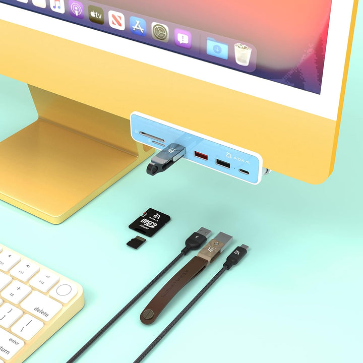 ADAM elements CASA Hub i7 7-in-1 | Apple iMac 24" (2021) | 7 farbige Frontblenden | AAPADHUBI7WH