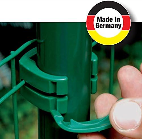Fix Clip Pro Zaunbefestigung Ø 34 mm – 9 Stück Zaunclips für Rundpfosten – Pfostenschelle für Schwei