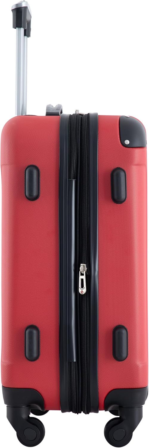Travelers Club Chicago Hardside Erweiterbare Spinner Gepäckstücke 5 Piece Set Red, 5 Piece Set Red