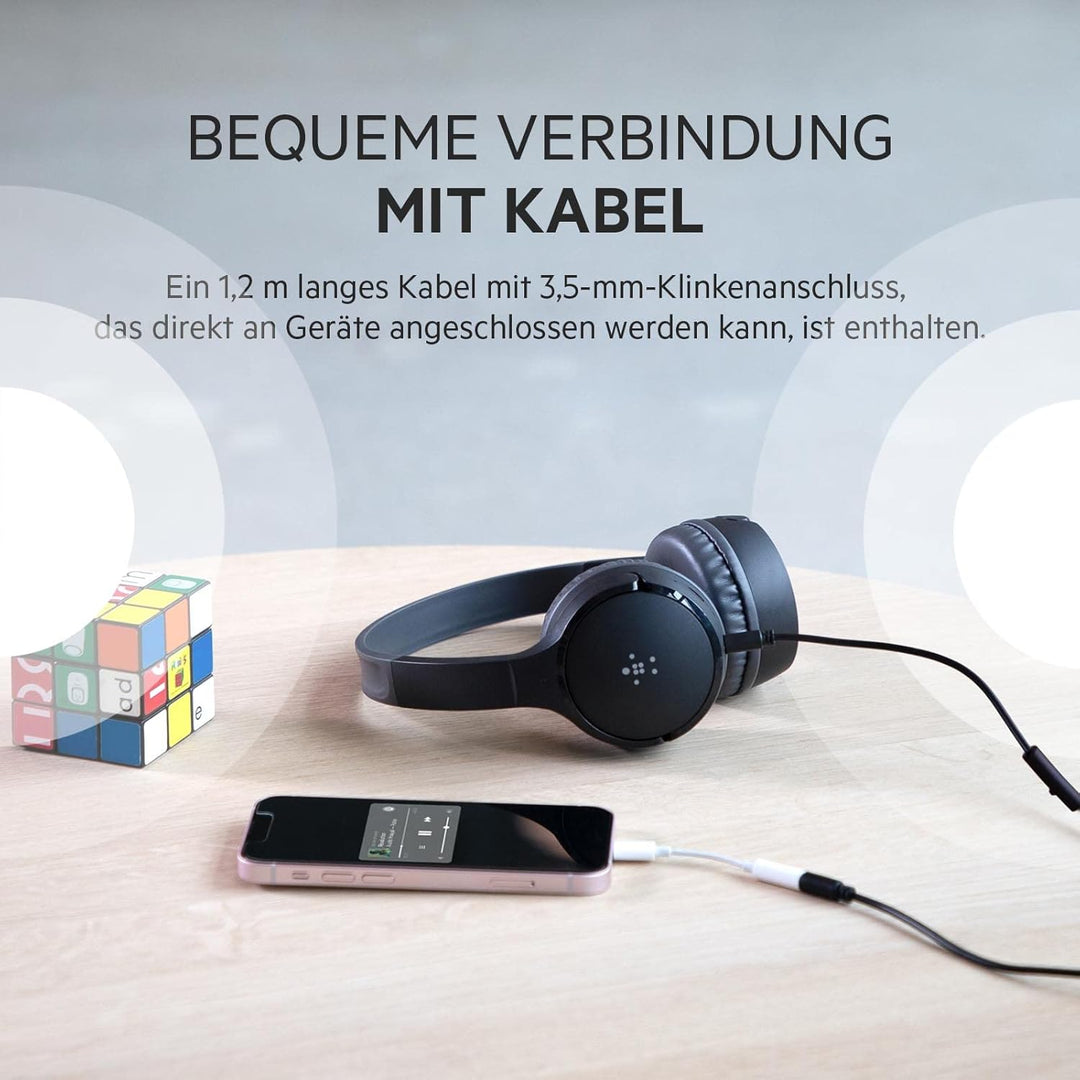 Belkin SoundForm Mini drahtloser Kinder-On-Ear-Kopfhörer mit integriertem Mikrofon zum Online-Lernen