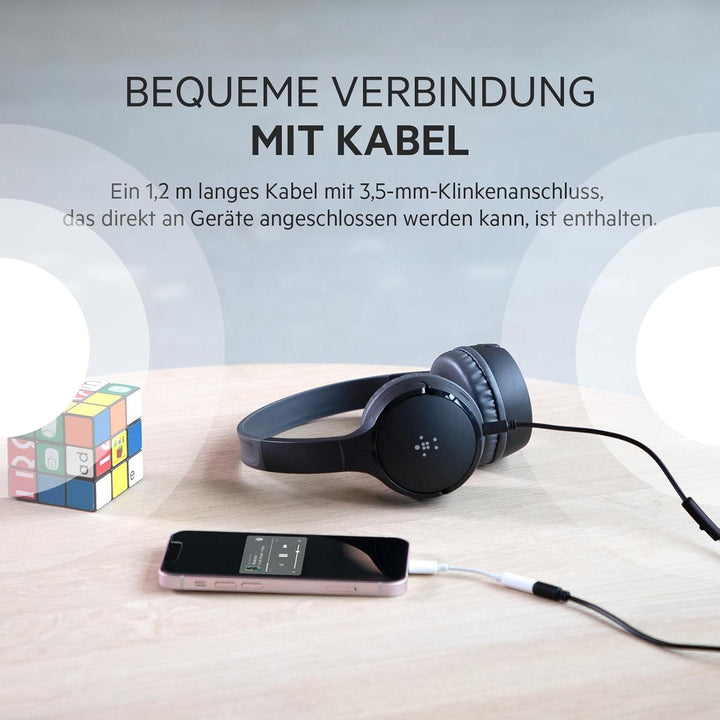 Belkin SoundForm Mini drahtloser Kinder-On-Ear-Kopfhörer mit integriertem Mikrofon zum Online-Lernen