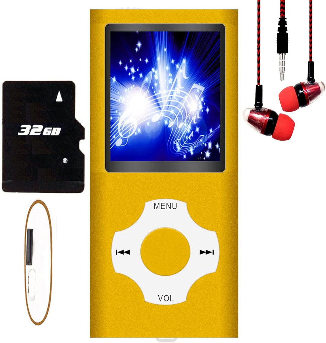 Hotechs MP3-Player/MP4-Player, MP3-Player mit 32 GB Speicherkarte, schlankes Design, digitales LCD-D