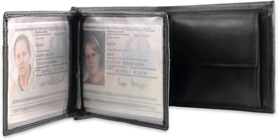 Fa.Volmer ® Leder Geldbörse Herren mit RFID-Schutz - weiches, unempfindliches Nappaleder, extra-stab