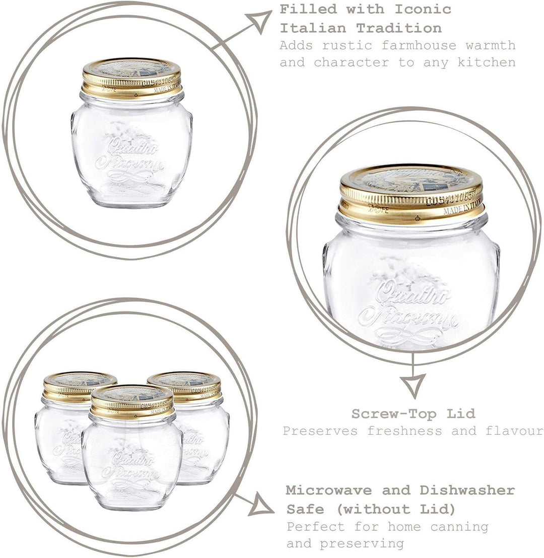 Bormioli Rocco Quattro Stagioni Anphora Einmachglas, 480 ml, 12 Stück 17 ounce, 17 ounce