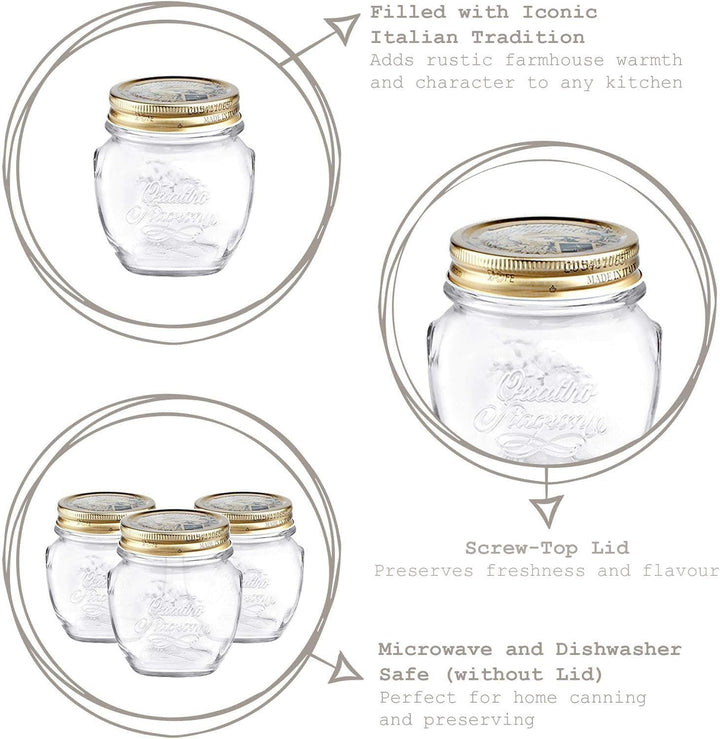 Bormioli Rocco Quattro Stagioni Anphora Einmachglas, 480 ml, 12 Stück 17 ounce, 17 ounce