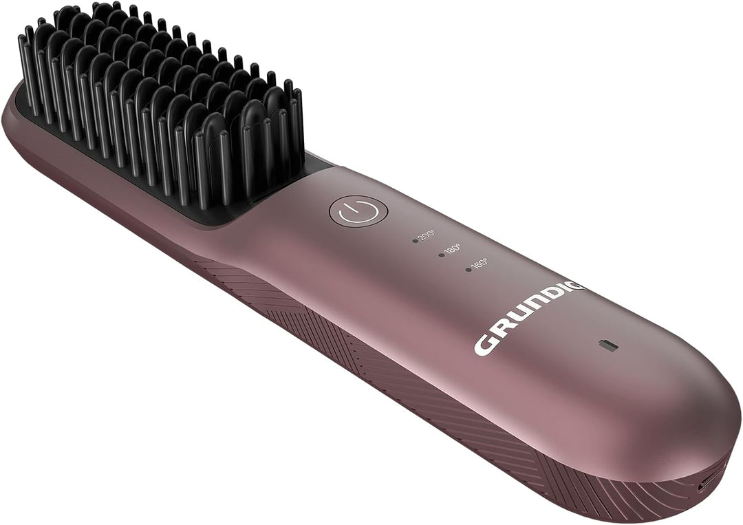 GRUNDIG HB 6450 kabellose Glättbürste Snapstyle, 3 Temperaturstufen, Li-Ion Akku, bis 40 min Laufzei