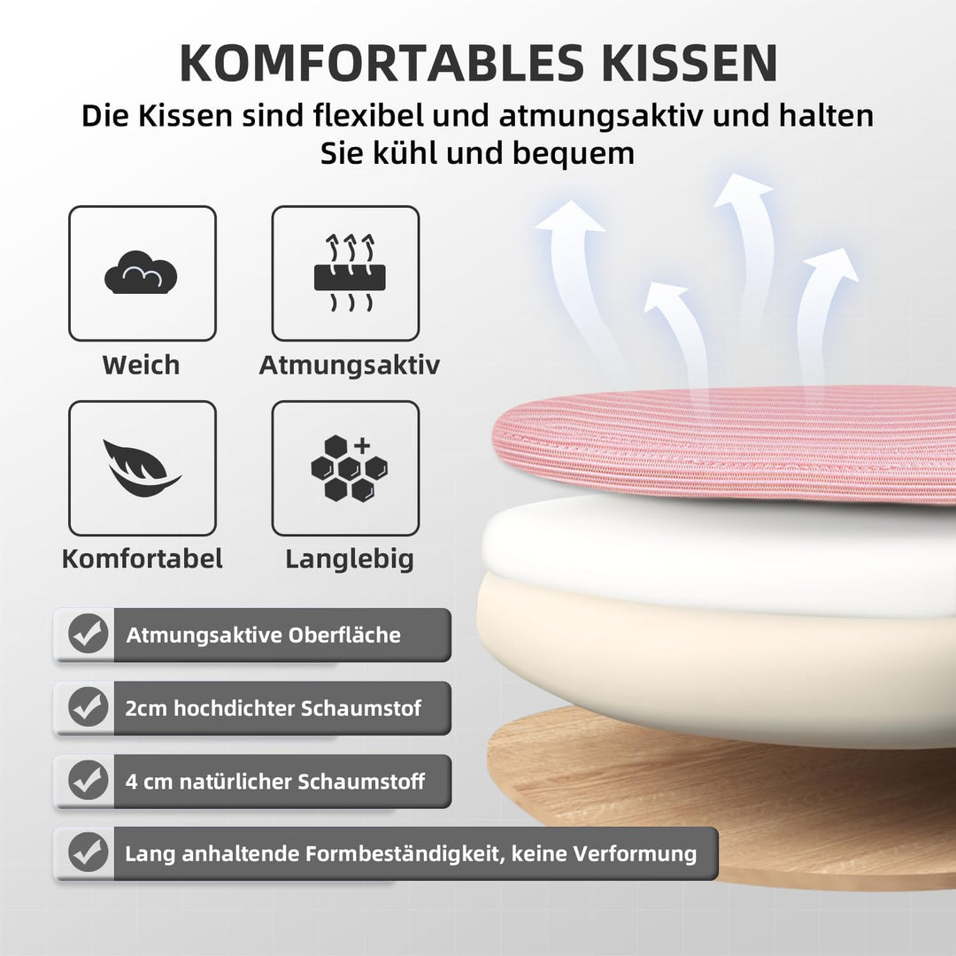 Airchros Bürostuhl, Schreibtischstuhl Bürostuhl Ergonomisch mit Einstellbarer Lendenstütze, Hochklap