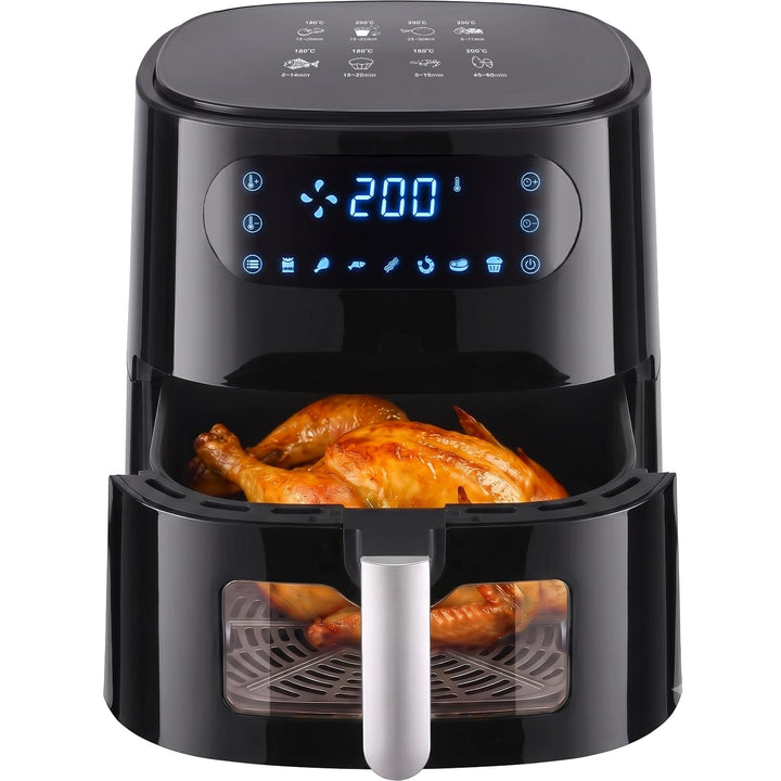 Citybee 6L Heissluftfritteuse mit beleuchtetem Sichtfenster - Extra Leiser Airfryer, 7 Programme &amp; T