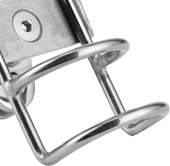 Qiilu Angelrutenhalter, Angelrutenhalter Edelstahl-Schienenhalterung Stangenhalterung Stützklemme Bo