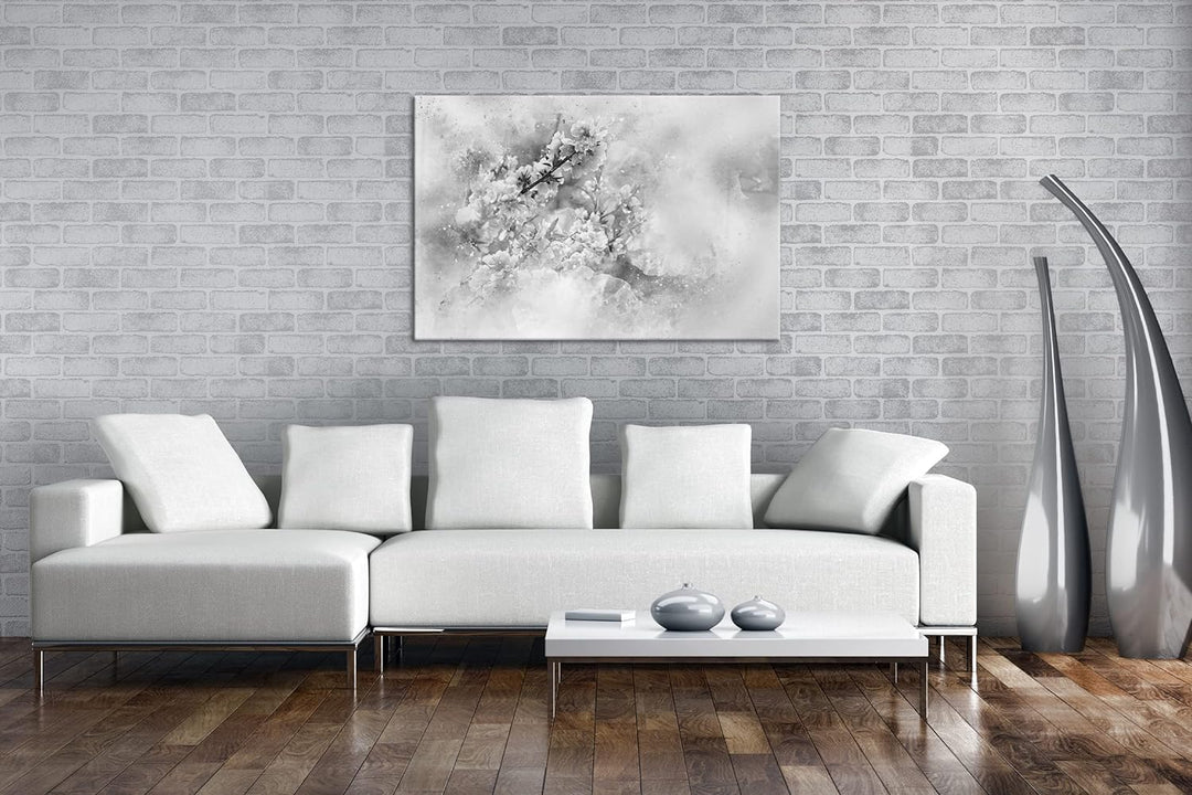 deyoli zauberhafter Rosenstrauss Format: 80x60 Effekt: Schwarz&Weiss als Leinwandbild, Motiv fertig