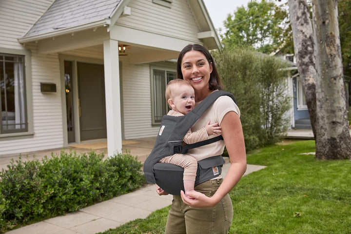 Ergobaby Alta Hip Seat Babytrage mit Babyhüftsitz für Babys und Kleinkinder ab 4 Monaten (5,5 kg - 2