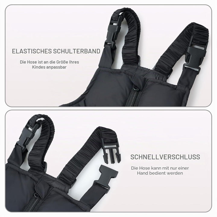 Kinder Daunenjacke Schneeanzug mit Künstliches Fell Kaputze Bekleidungsset Mädchen Jungen Verdickte