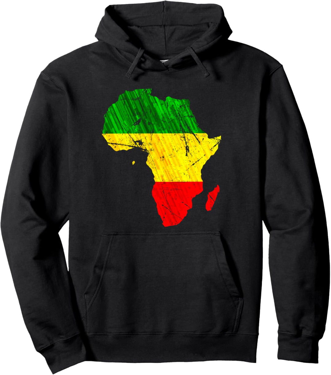 Afrika Map Reggae Rasta Grafik Afrika Stolz Pullover Hoodie