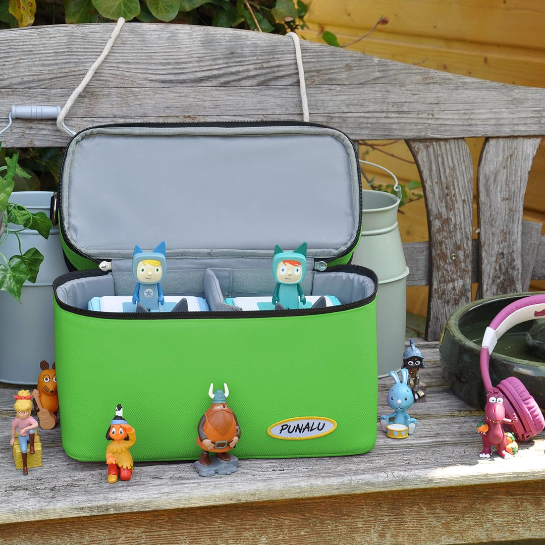 Toniebox Tasche XL kompatibel mit Toniebox 1 & 2 – Platz für bis zu 68 Hörfiguren, Kopfhörer & Lades