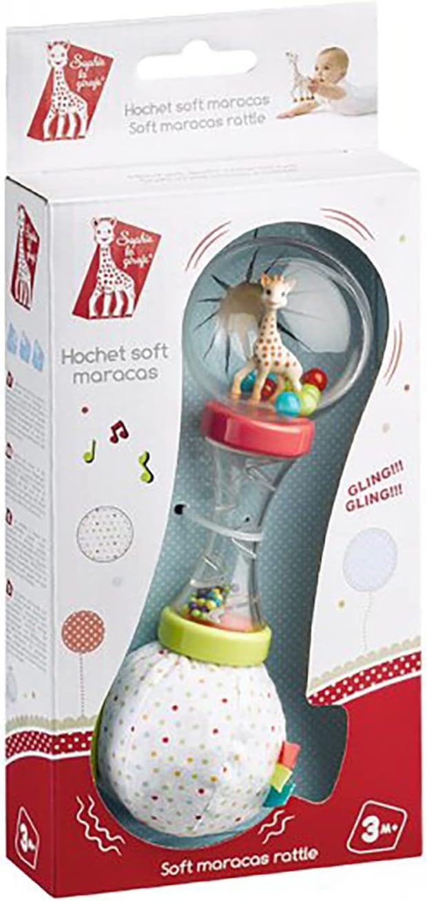 Sophie la Girafe – Rassel Weiche Maracas Sophie la Girafe – Musikinstrument – Weckspielzeug für Ba