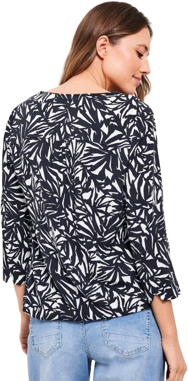 Cecil Damen Blusenshirt Bedruckt M Deep Blue, M Deep Blue