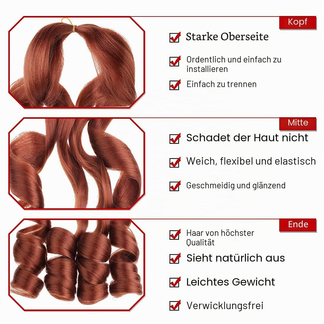 Xtrend 22 Inch Pre Stretched Bouncy Loose Wavy Braiding Hair 8 Packs Copper Red French Curly Braidin