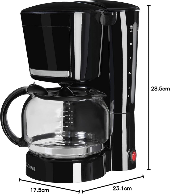 Exquisit Filterkaffemaschine KA 3102 swi | 12 Tassen Kaffee | 1x4 Filtergrösse | 870 Watt | Abschalt