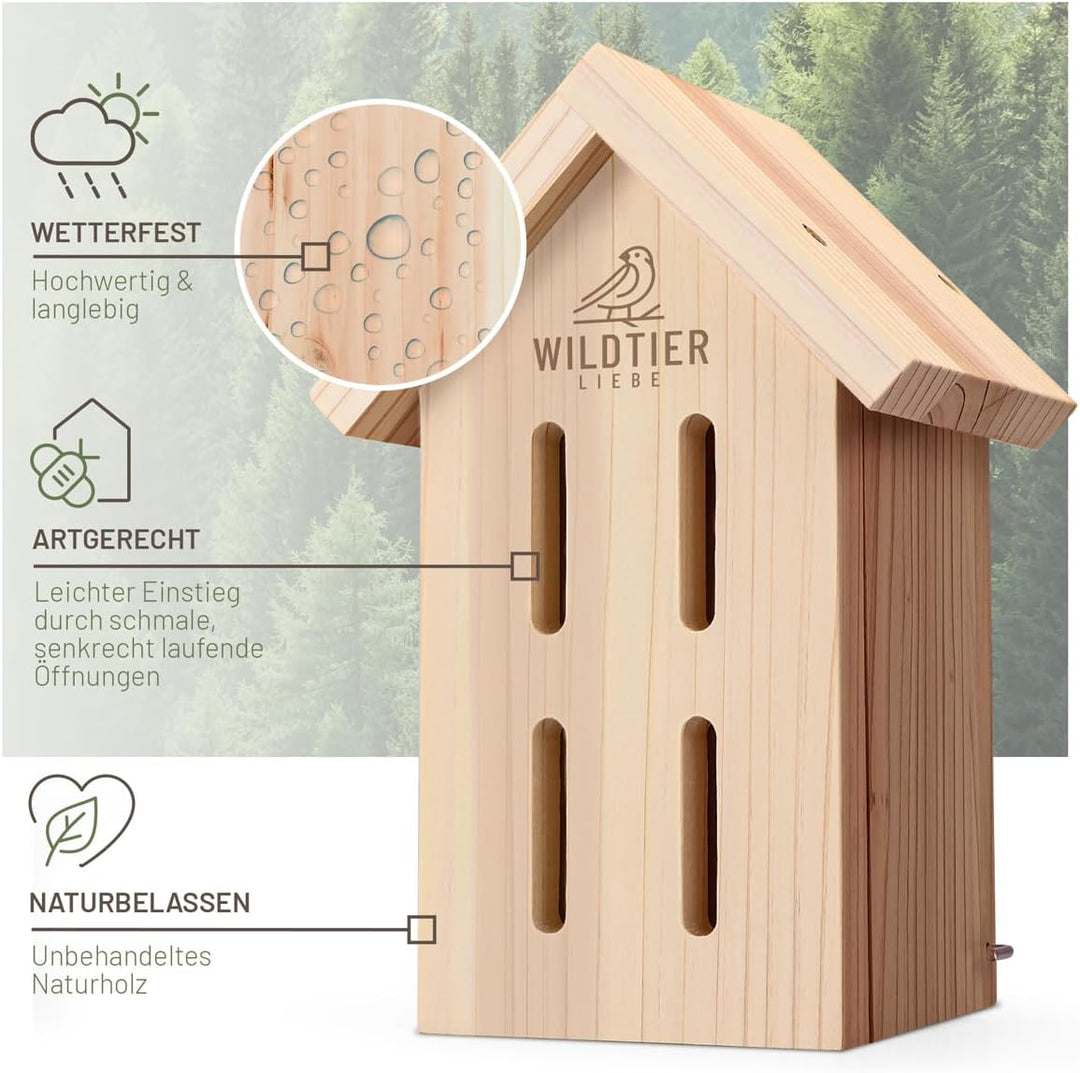 wildtier liebe Schmetterlingshaus - Wetterfest &amp; Unbehandelt aus Massiv-Holz I Insektenhotel Schmett